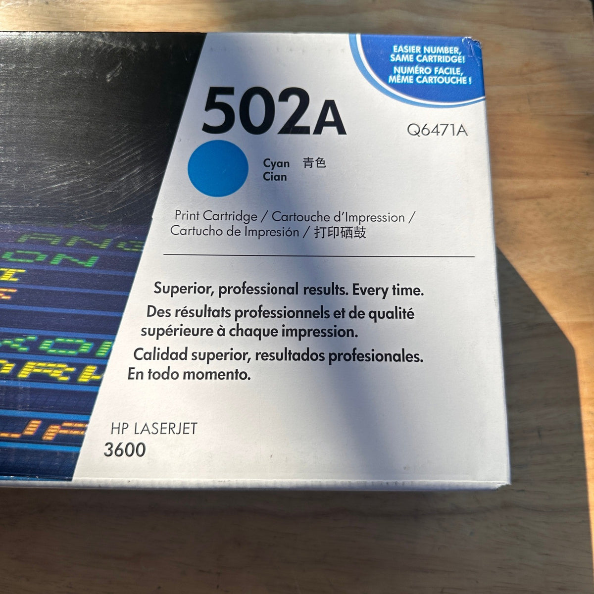 HP 502A Cyan Q6471A Print Cartridge Genuine Sealed for LaserJet 3600