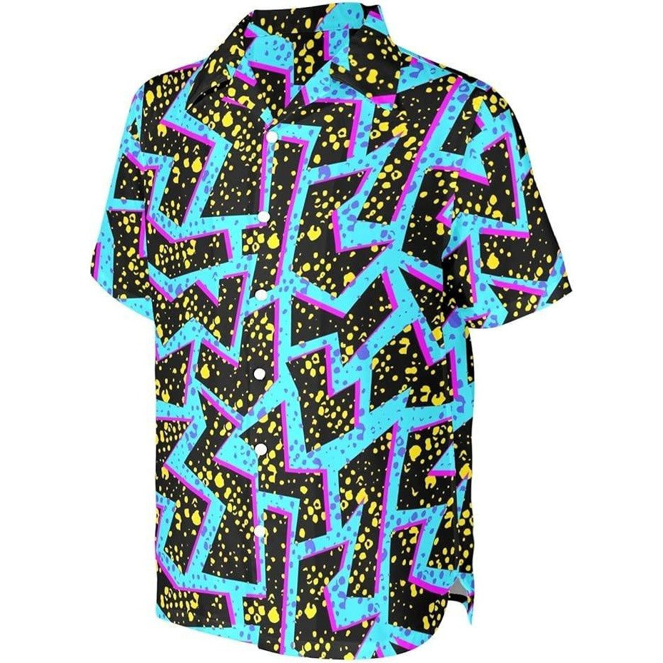Vintage 80s 90s Men's Multicolor L Hawaiian Shirt Short Sleeve Casual Button Up