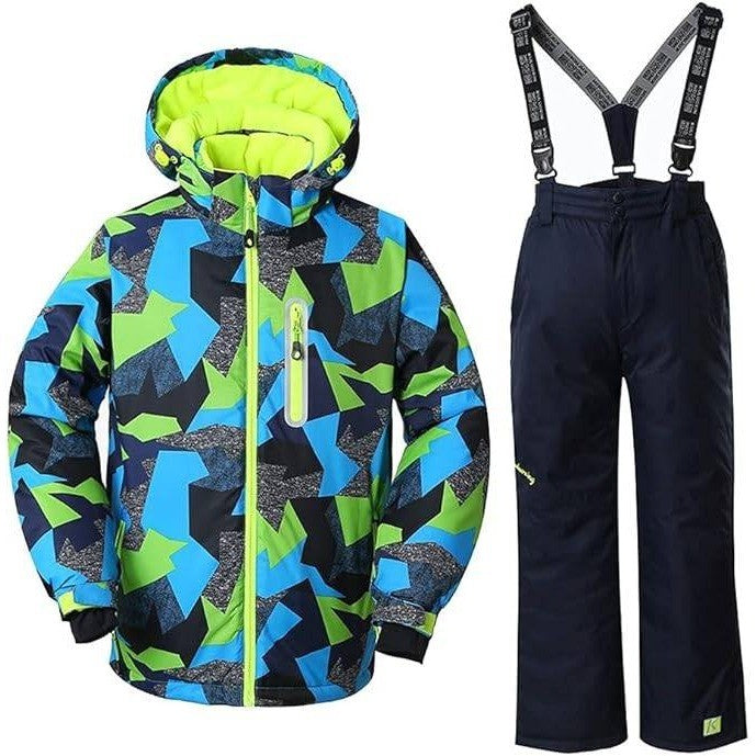 MSRP $137 WOWULOVELY Big Boy's Sz 12 2-Piece Colorblock Snow Pants and