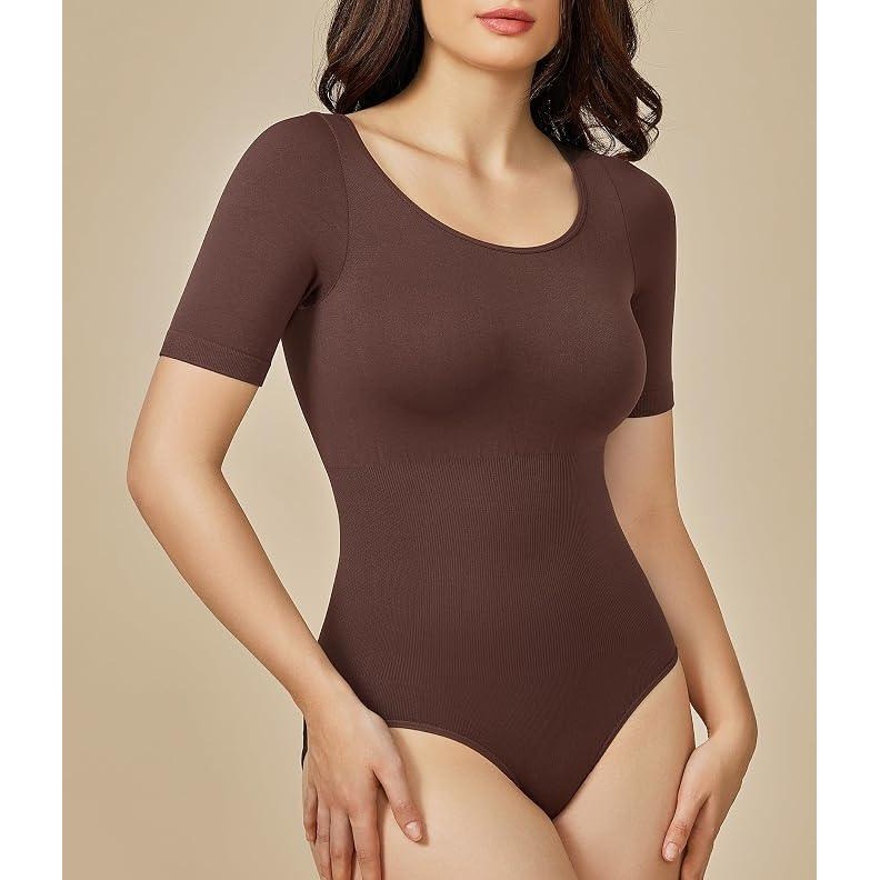 MSRP $28 BRABIC Women's L Bodysuit Shapewear Tummy Control Seamless Body Shaper