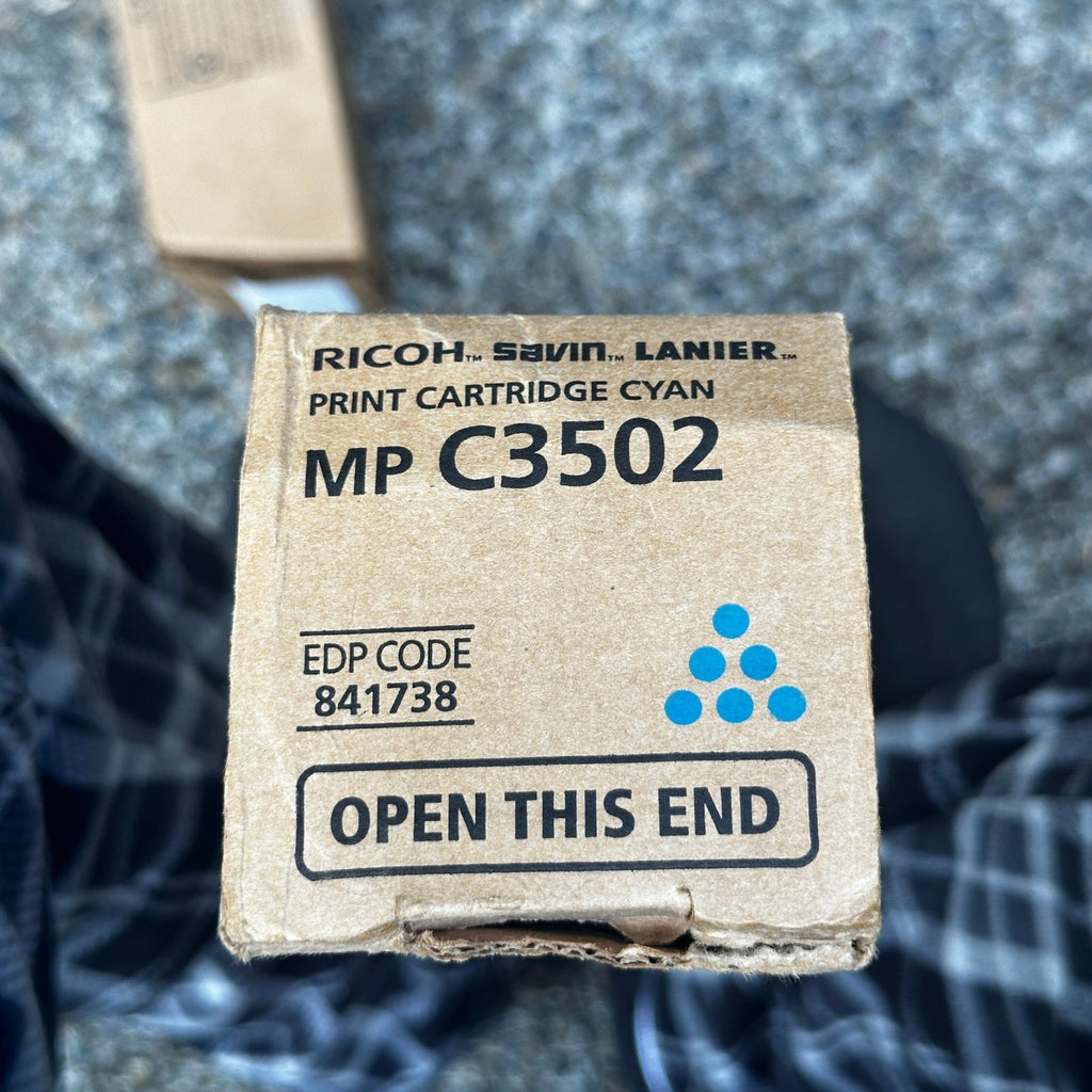 Genuine Ricoh MP C3502 841738 Cyan Toner Print Cartridge