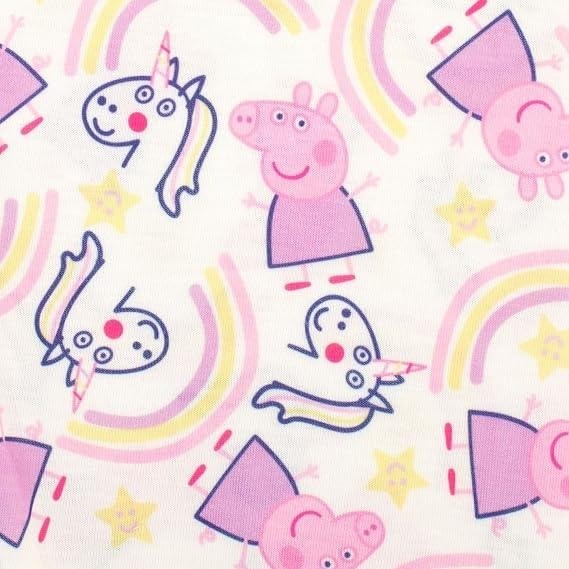 MSRP $26 Girls Cartoon Pig 4-5Y Pink Pajamas Set Unicorn Dreams In The Clouds