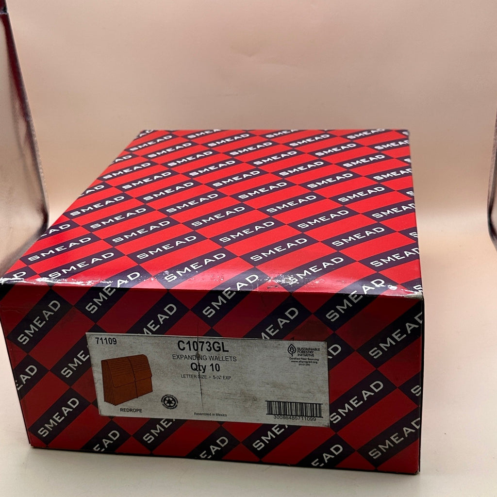Pack of 10 Smead 71109 Expanding Wallet, 5-1/4"  Expansion Letter Size Accordion