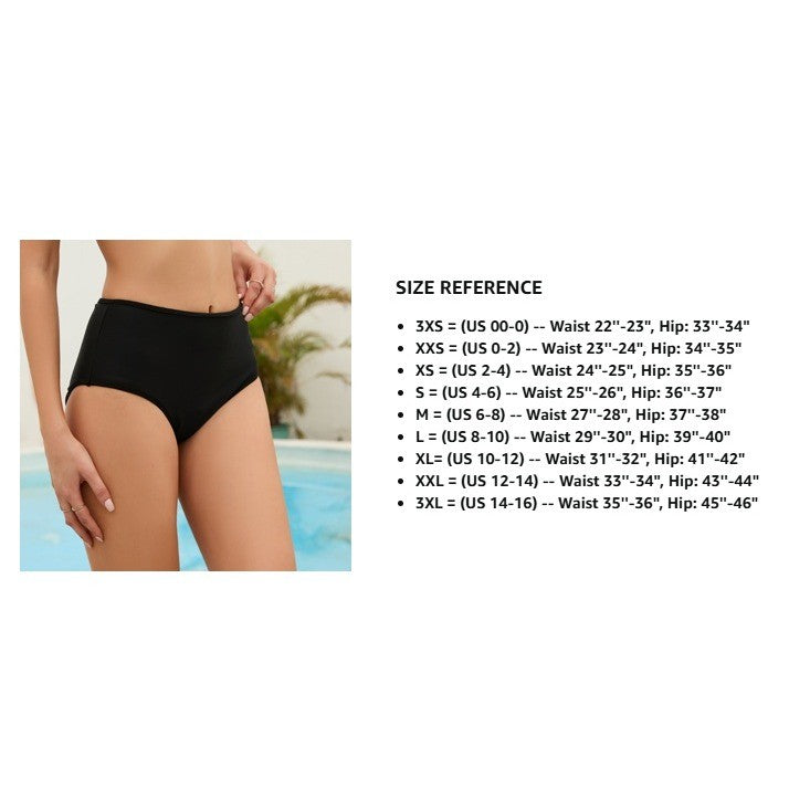 MSRP $25 Leoparts Black 2XS Period Swimwear Leakproof Bikini Bottoms High Waist