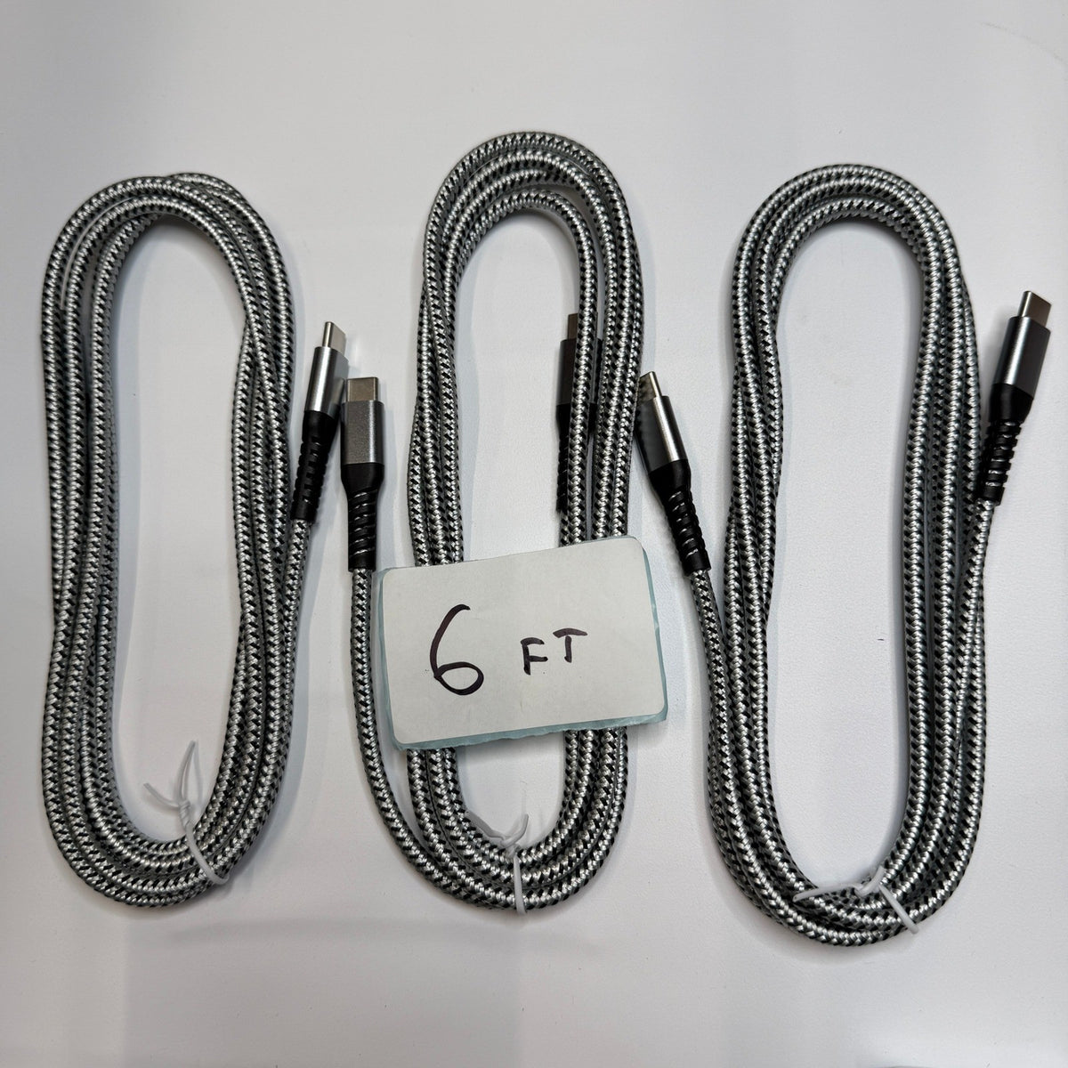 Set of 9 - 7 USB C to USB C Fast Charging Cables 3ft 6ft, 2 Wall Adapters