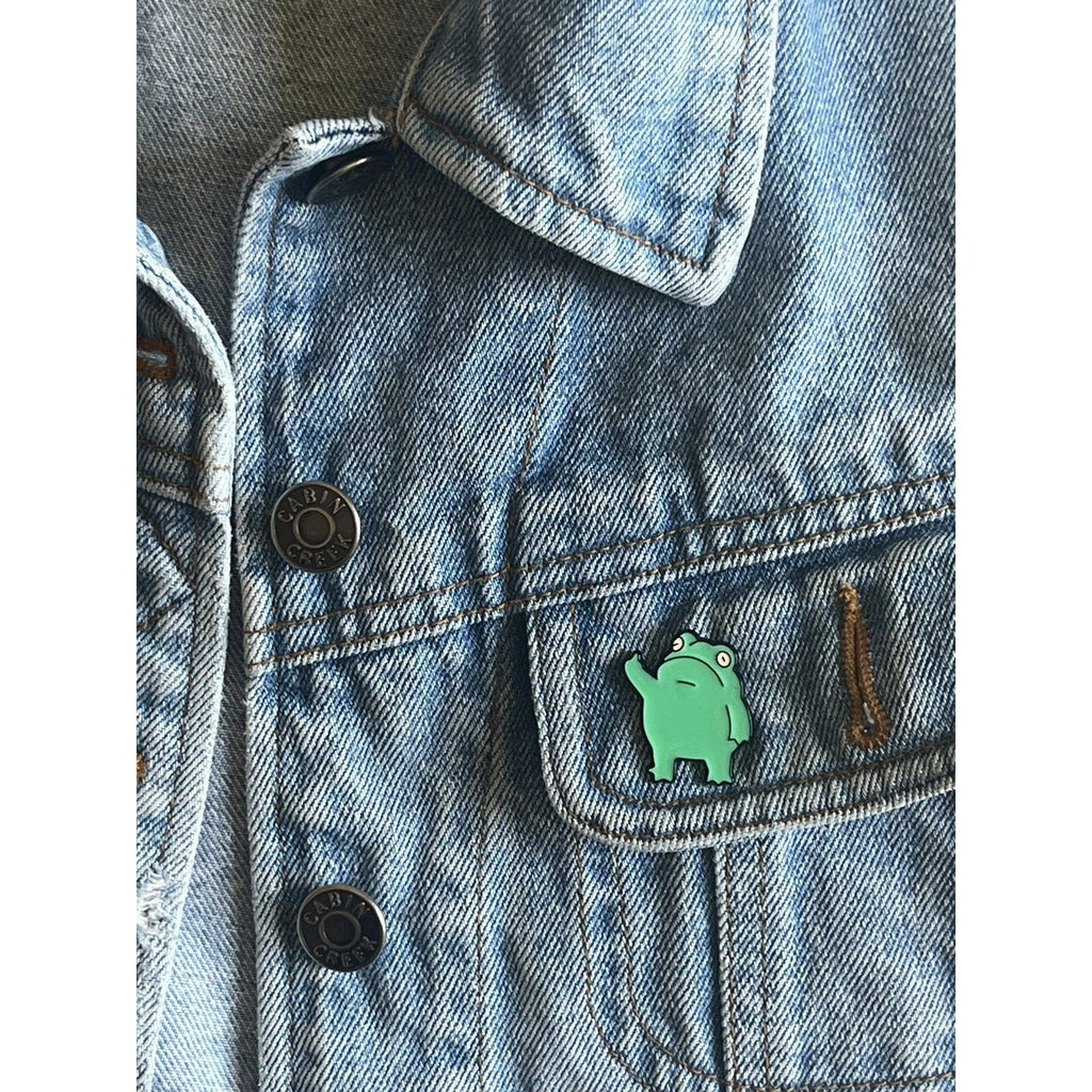 Lot of 50 Middle Finger Frog Funny Enamel Pins Cute Animal Badge for Bags
