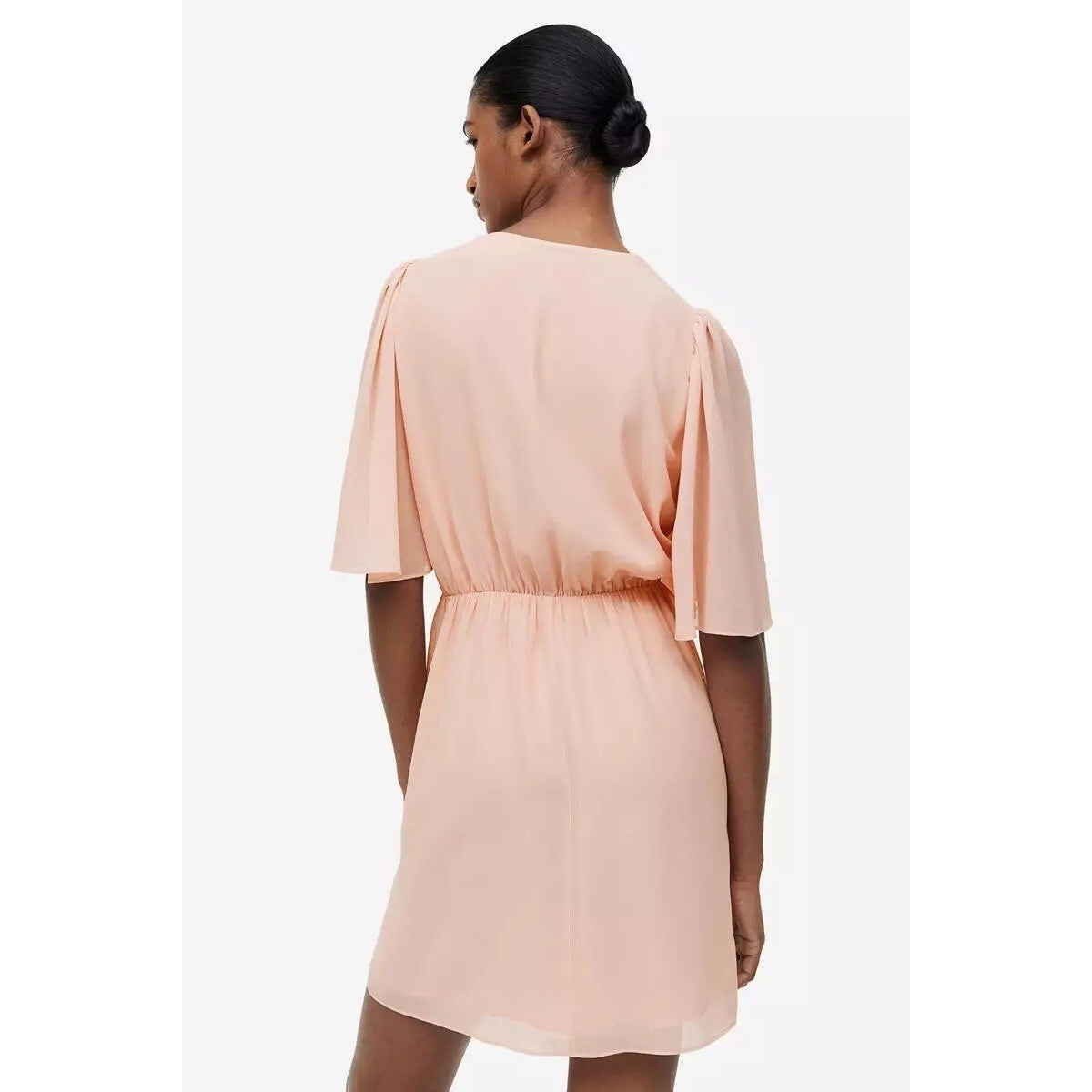 NWT Women's H&M Butterfly-Sleeved Dress Size XL Powder pink