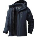 MSRP $50 MAOYSSEN Men's L Dark Blue Ski Jacket Winter Coat Fleece Lining Warm