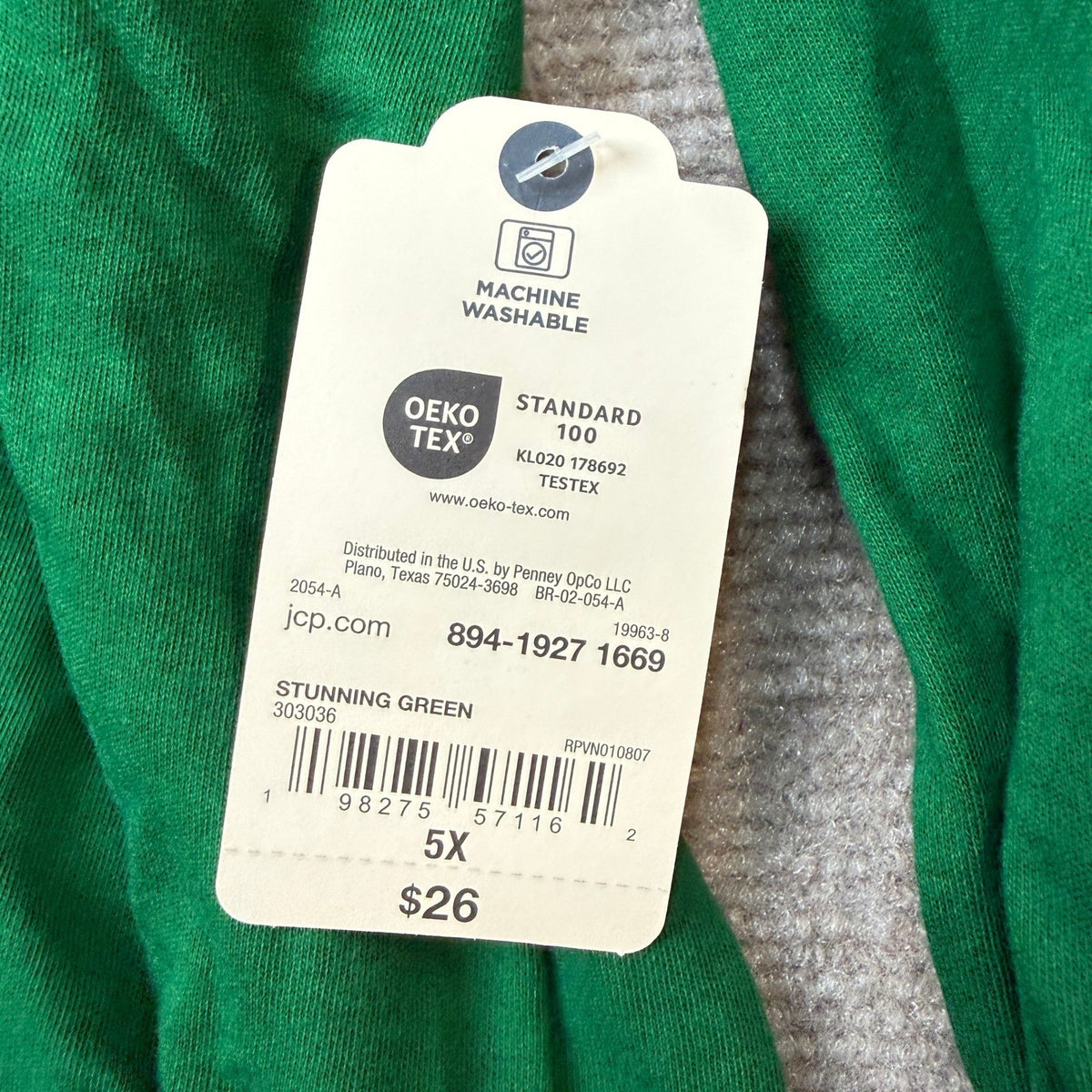 MSRP $26 St. John's Bay Womens 5X Stunning Green Long Sleeve Turtleneck Top
