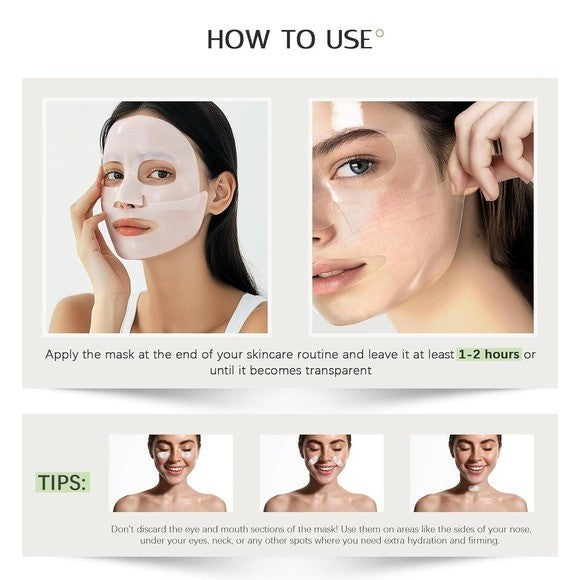 Pack of 4 ZMbeauty Collagen Anti-Wrinkle Face Mask Exp 08/2027 with 9 Peptides