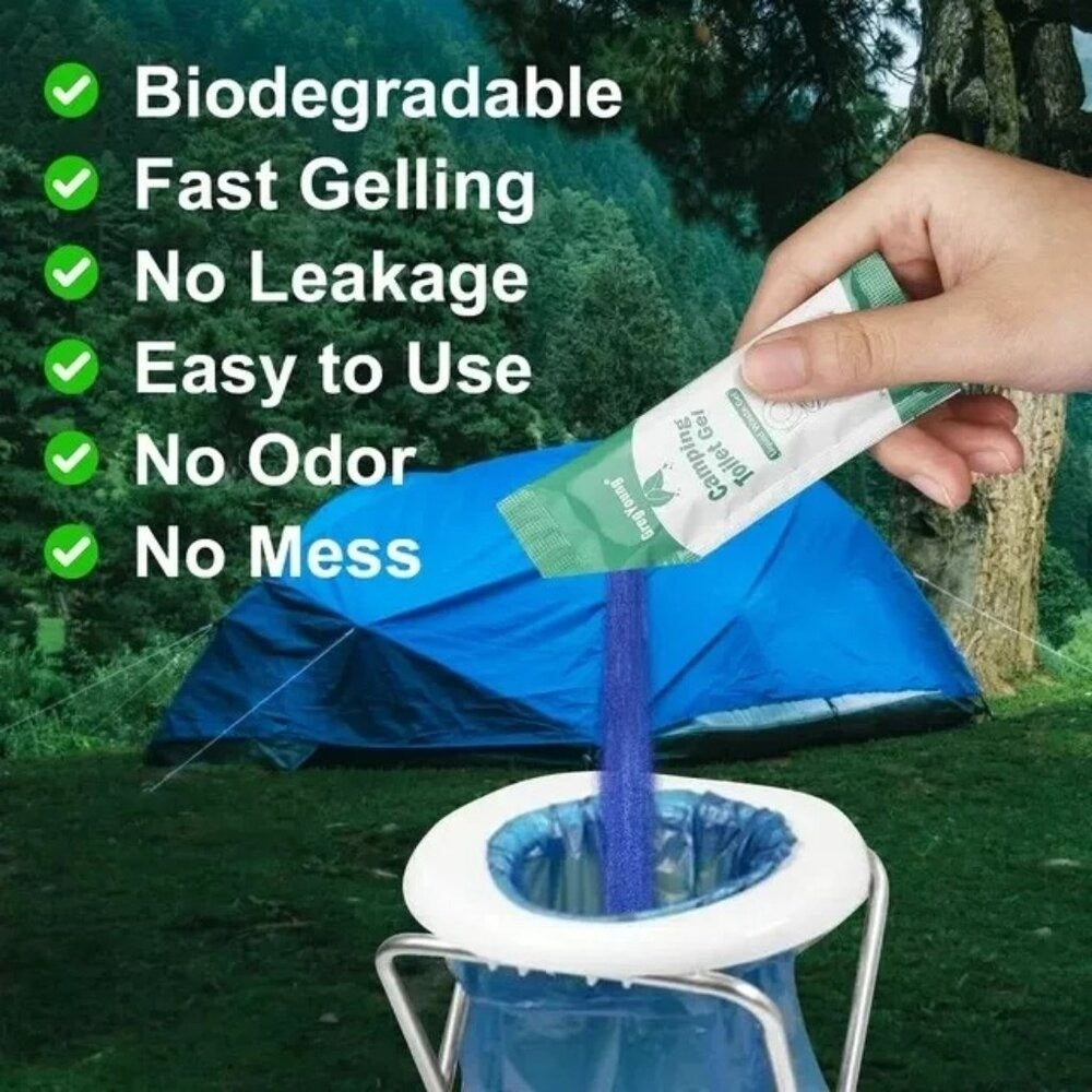 GregYoung 30 Packets Liquid Waste Gel Powder Porta Potty Gel Absorbent Liquid