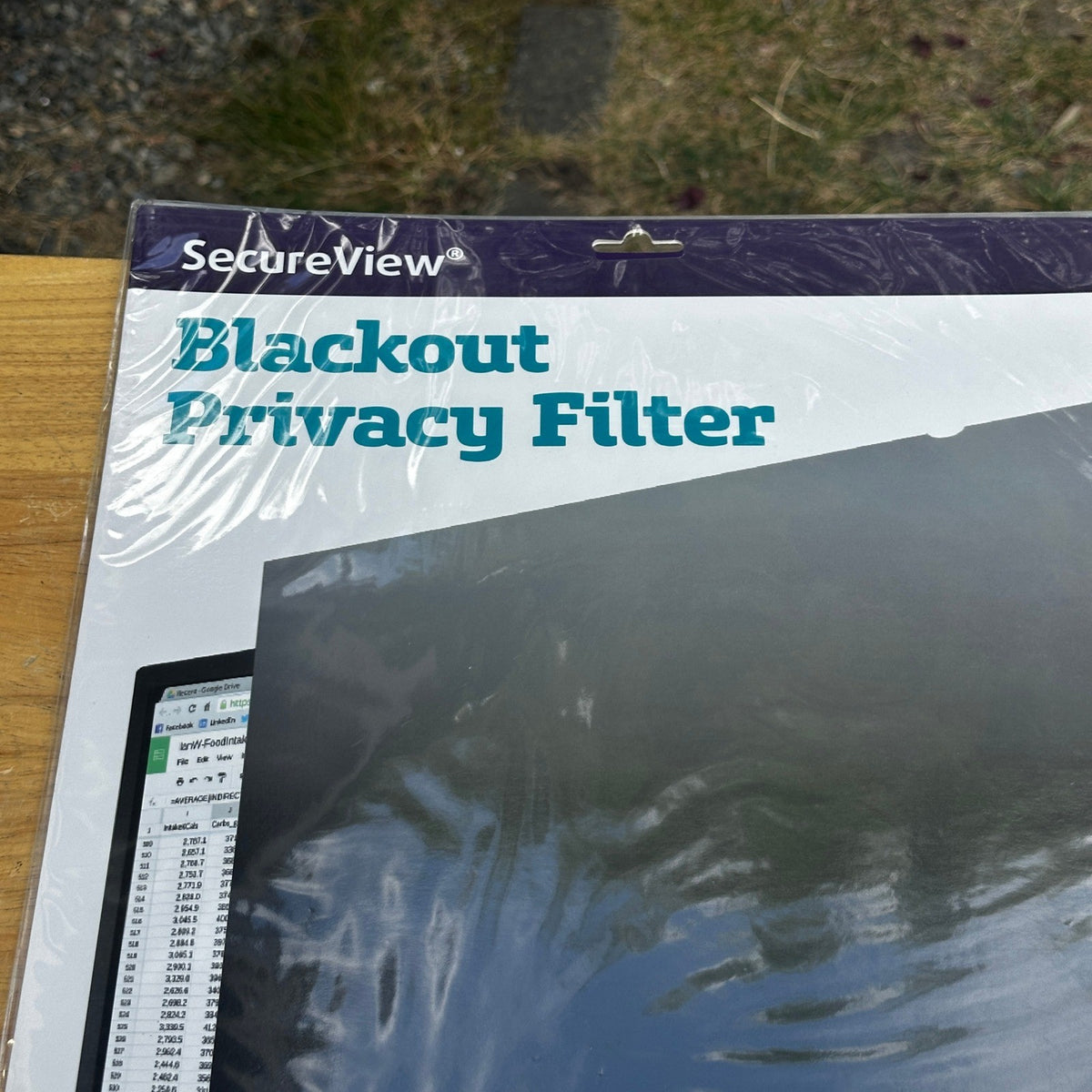 Kantek SVL20W9 SecureView 20" 16:9 Blackout Privacy Filter Screen Protector