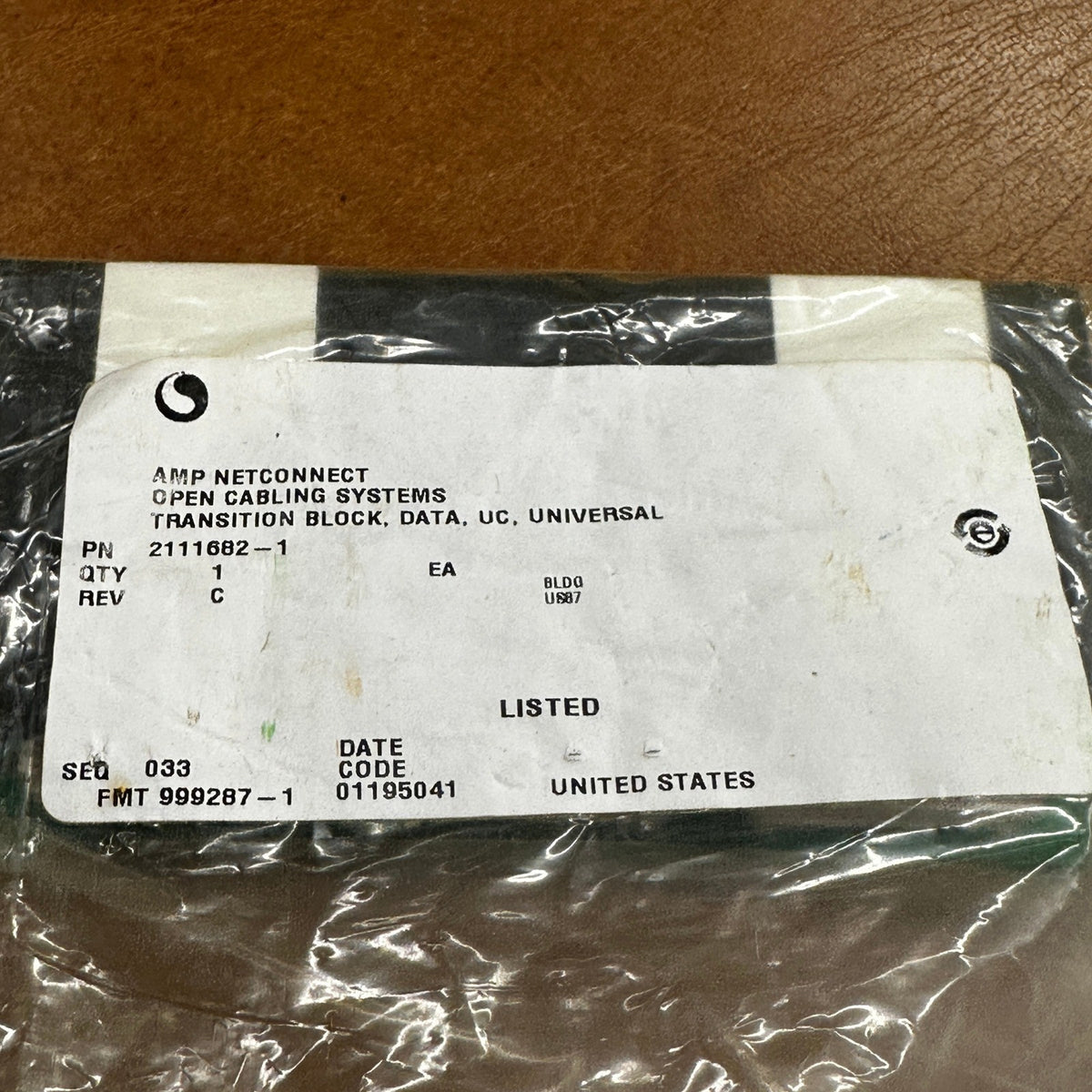 Amp Netconnect 2111682-1 Open Cabling Systems Transition Block