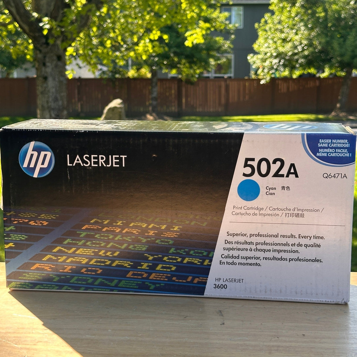 Genuine HP 502A Cyan Q6471A Print Cartridge for LaserJet 3600 Sealed