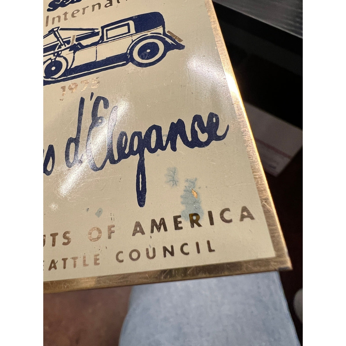 1975 BSA Seattle Seafair International Concourse d'Elegance Metal Plate