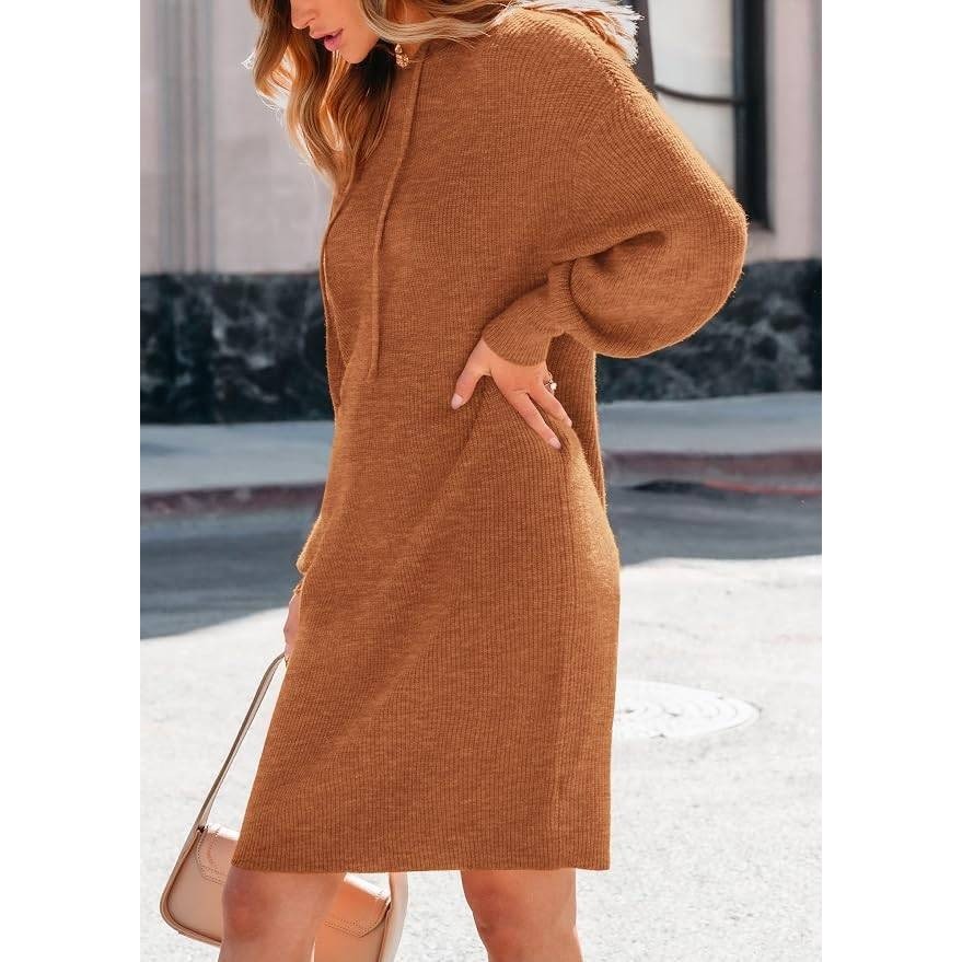MSRP $32 PRETTYGARDEN Women's M Sweater Dress Casual Long Sleeve Chunky Knit