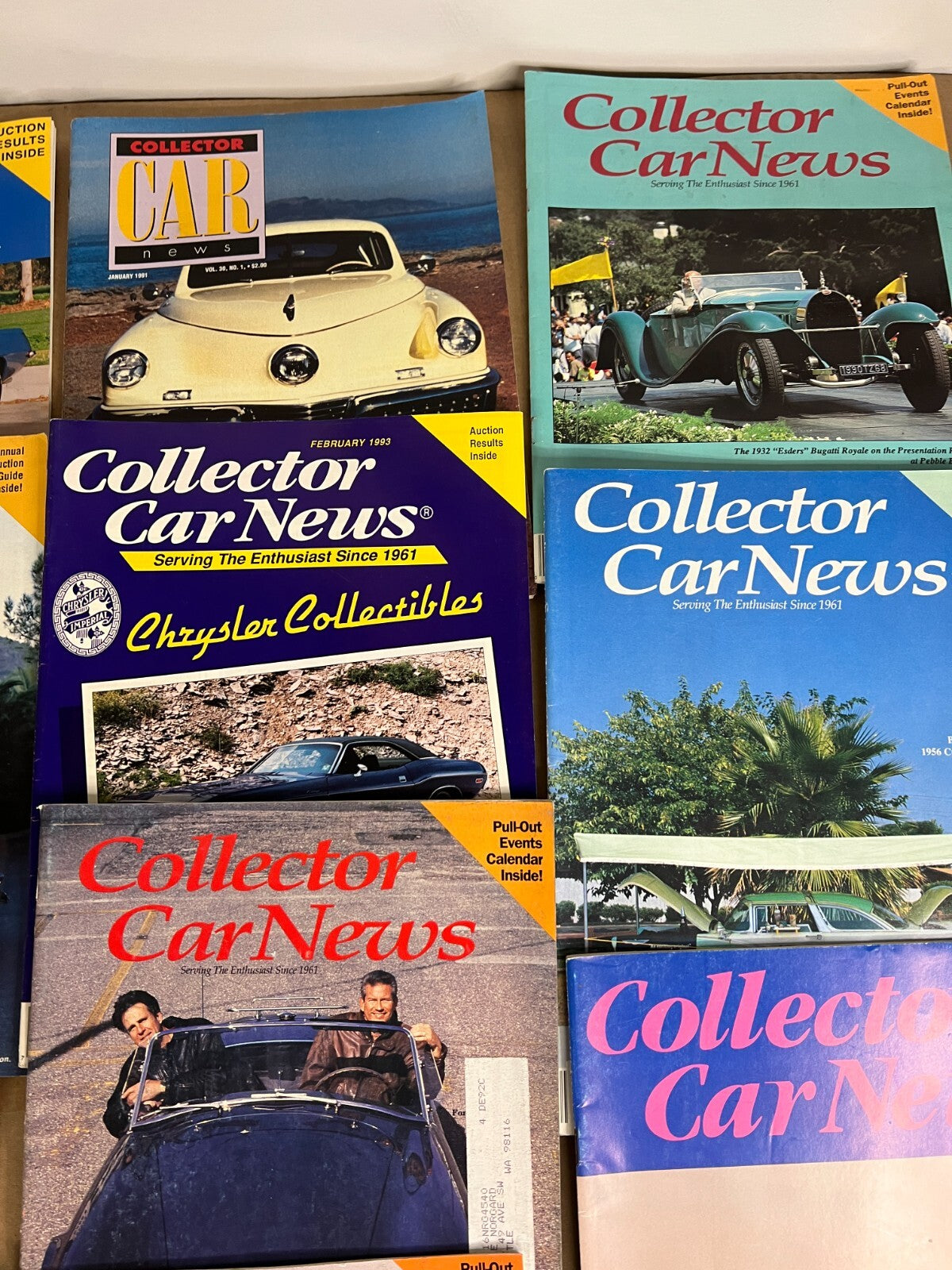 Lot of 21 Issues of Collector Car News Vintage Magazine 1990's