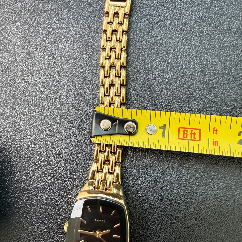Armitron Womens 75/5195GP Diamond Accented Gold Tone Bracelet Watch New Battery