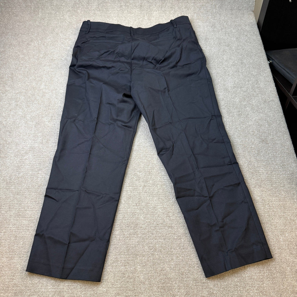 MSRP $54 Liz Claiborne Emma Womens 12 Black Straight Mid Rise Ankle Pants