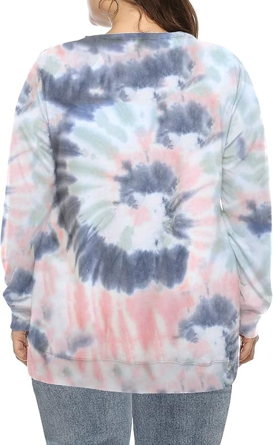 ROSRISS Women's Plus-Size 14W-28W Long Sleeve Sweatshirt Crewneck Top Pullover T