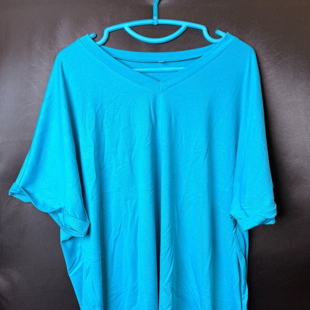 Women's 2XL-3XL Top V Neck Short Sleeve T-Shirt Oversized Shirt Soft Loose Casua