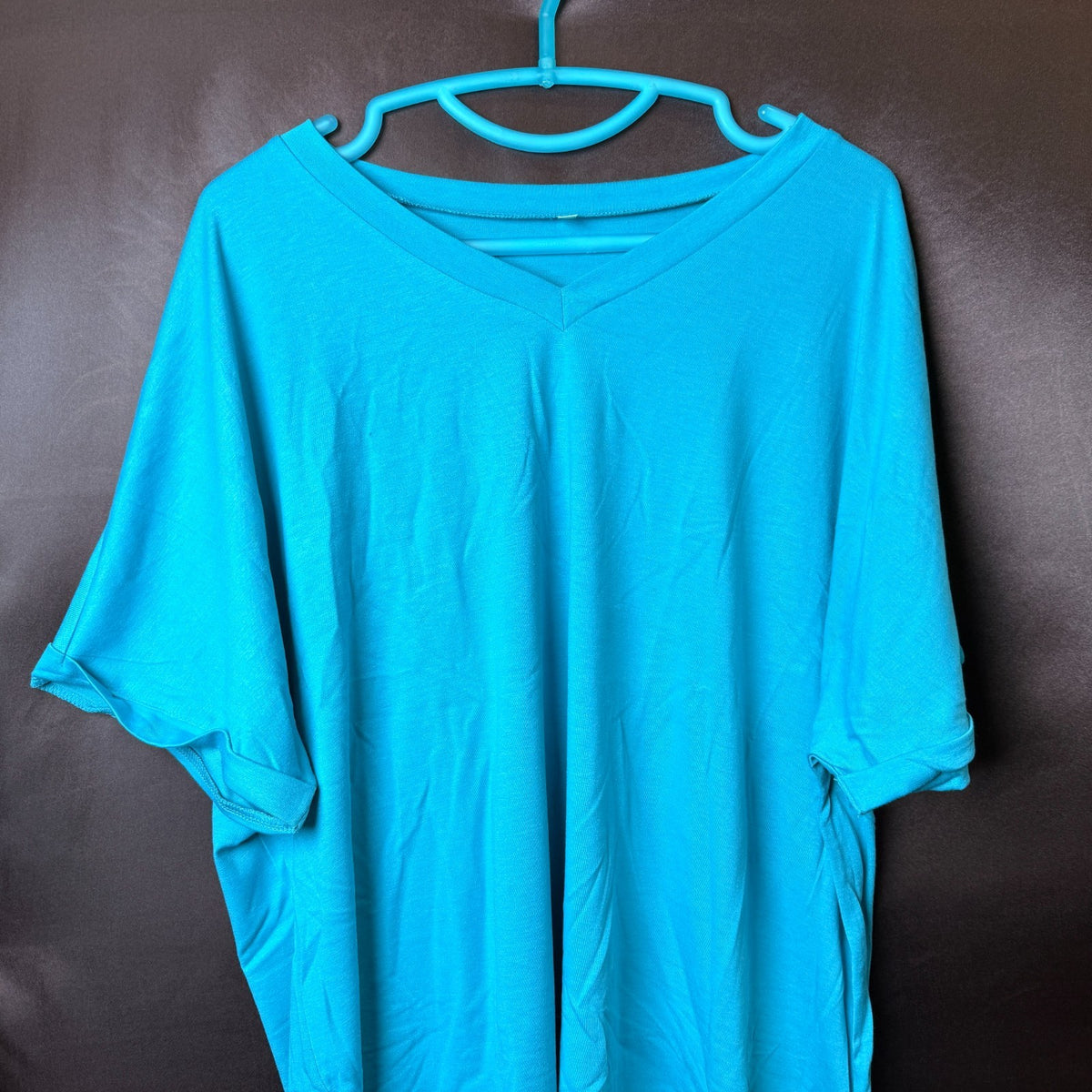 Women's 2XL-3XL Top V Neck Short Sleeve T-Shirt Oversized Shirt Soft Loose Casua