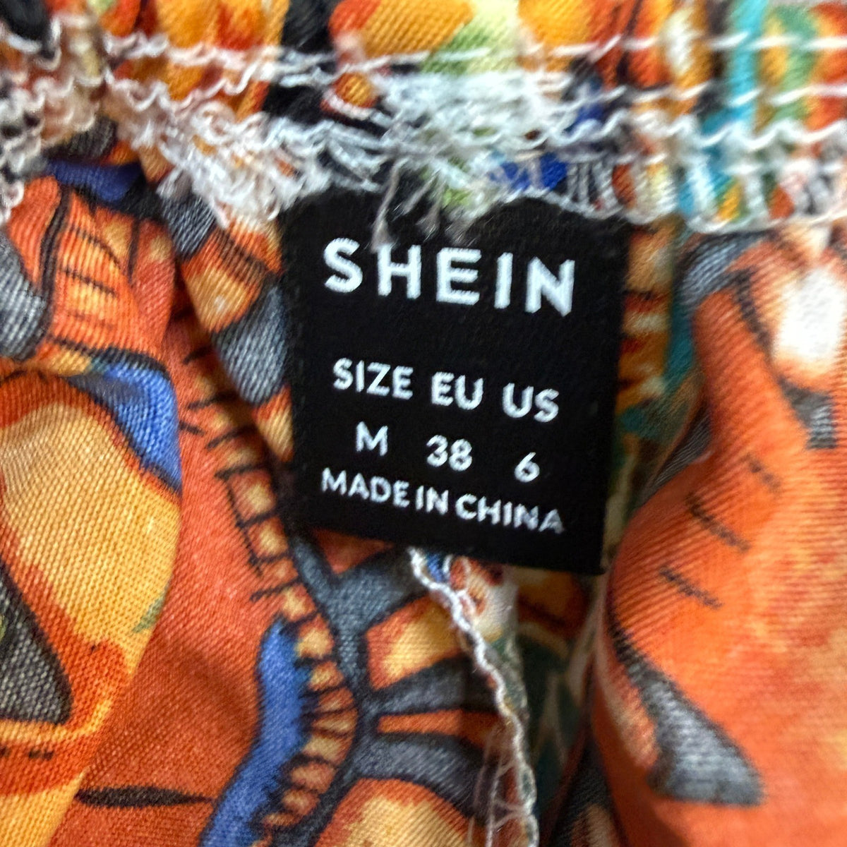 SHEIN Women's M Floral Print Vacation Halter Neck Tie Waist Split Dress Maxi Ou