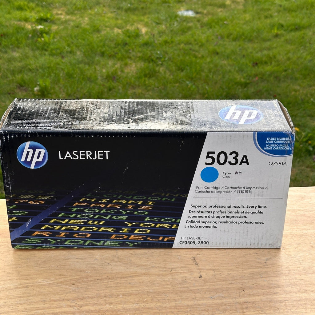 HP 503A Cyan Q7581A Print Cartridge for LaserJet CP3505, 3800 Sealed