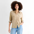 MSRP $48 A.N.A Womens XL Tall Snake Charmer Button Up Shirt Long Sleeve