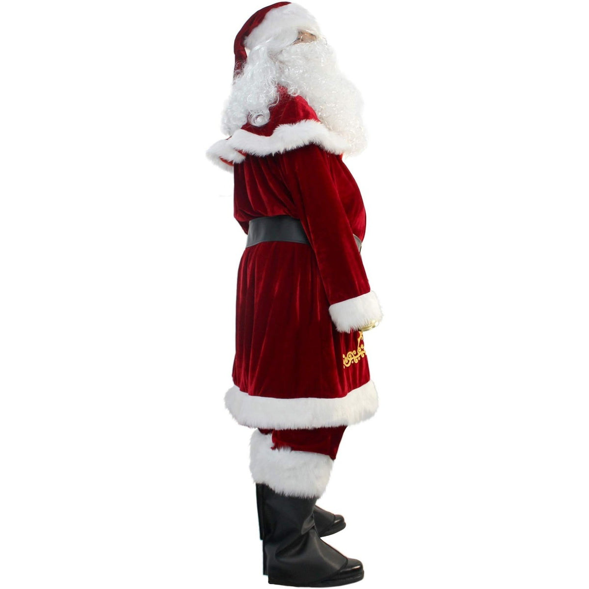 ABALAGU Men's 2XL Deluxe Santa Claus Suit 12 PCS Christmas Adult Costume