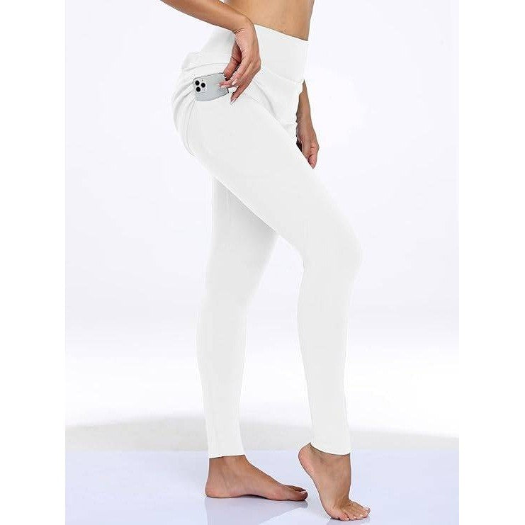 Pack of 2 CADMUS Black & White XL 2 in 1 Women's Yoga Pants High Waisted Running