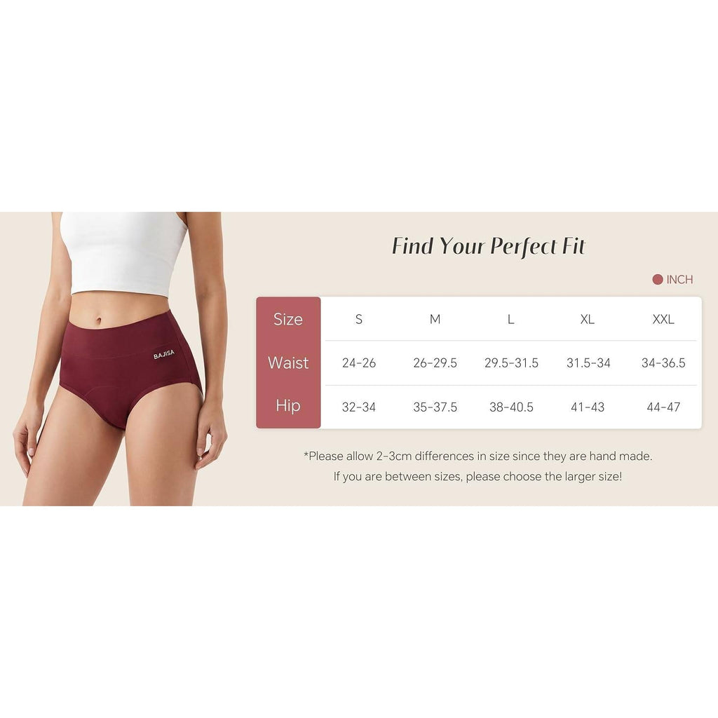 MSRP $31 BAJISA 3 Pack Women's L Incontinence Underwear Cotton Leakproof Period