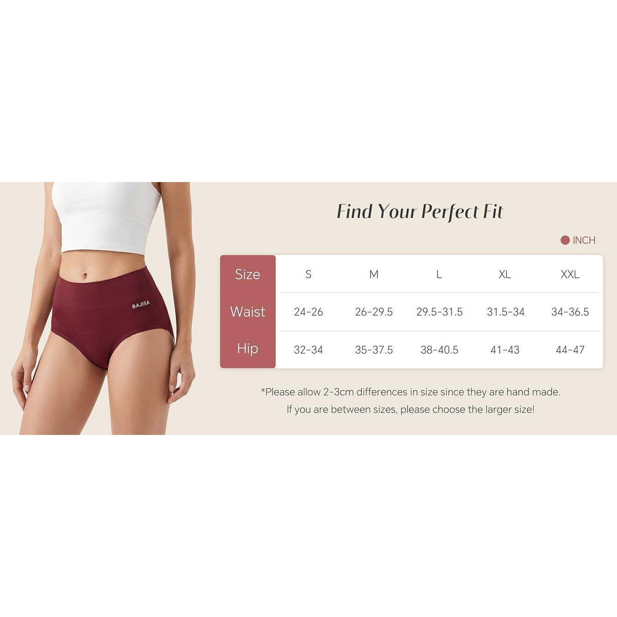 MSRP $31 BAJISA 3 Pack Women's L Incontinence Underwear Cotton Leakproof Period
