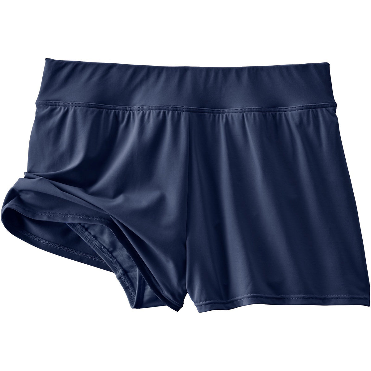 Lands' End Women's 4 LONG Deep Sea Navy 3" Smoothing Swim Shorts With Panty