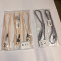 Lot of 5 Mixed USB-A & USB-C to Lightning Braided Fast Charging Cables 6ft 10ft