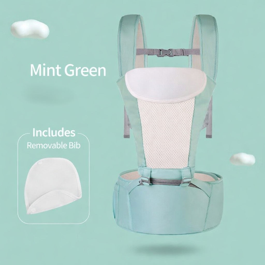 6-in-1 Baby Carrier with Hip Seat Waist Stool Ergonomic Breathable Newborn to To