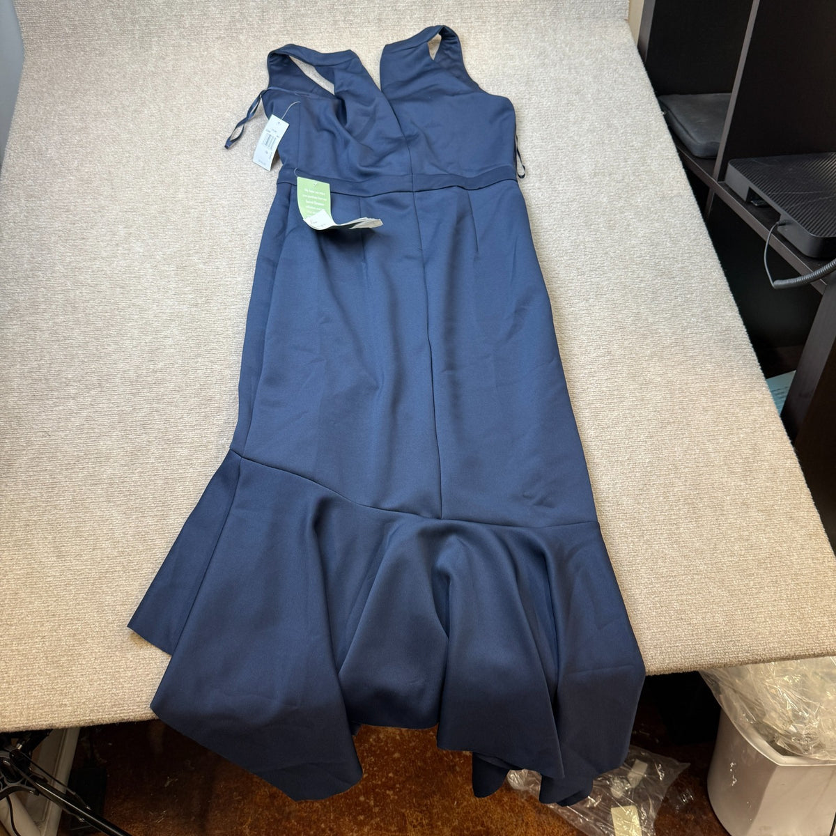 MSRP $110 DJ Jaz Women's 10, 14 Navy High-Low V Neck Sleeveless Evening Gown Dre
