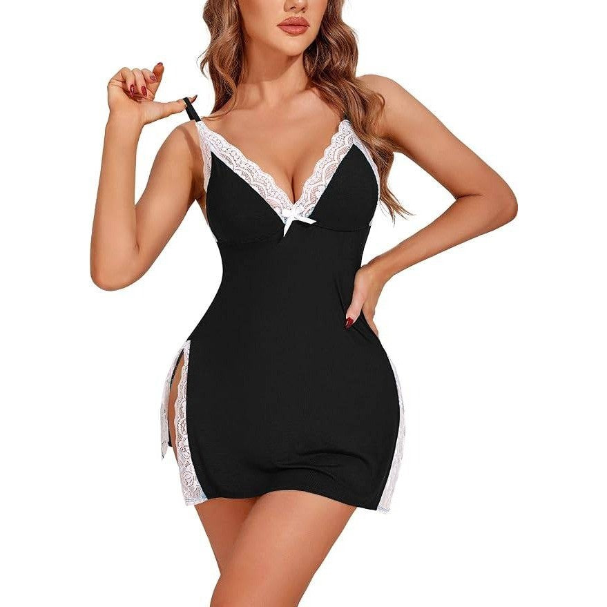 MSRP $23 Avidlove Women's L Lingerie Sexy Nightwear Spaghetti Strap Nightgown