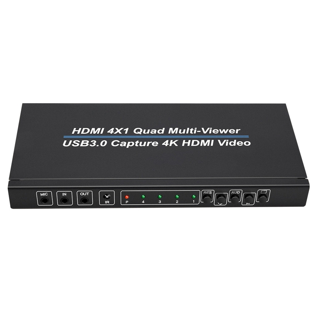 NK-941S HDMI 4x1 Quad Multi-Viewer USB 3.0 Capture 4K HDMI Video W/O REMOTE