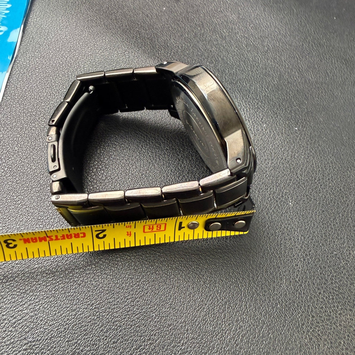 MSRP $95 Armitron 20/4935TB Men's Day/Date Black/Silver Tone Bracelet Watch Ne