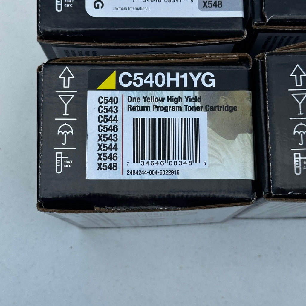 Set of 4 Lexmark C540H1MG C540H1KG C540H1YG C540H1CG Toner Cartridges C540 C543