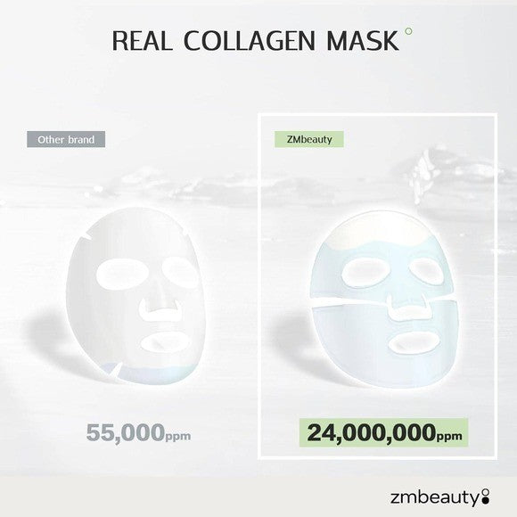 Pack of 4 ZMbeauty Collagen Anti-Wrinkle Face Mask Exp 08/2027 with 9 Peptides