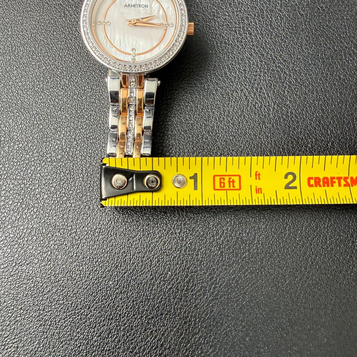 Armitron 75/5803TR Women's Two Tone Crystal Accented Bracelet Watch New Battery