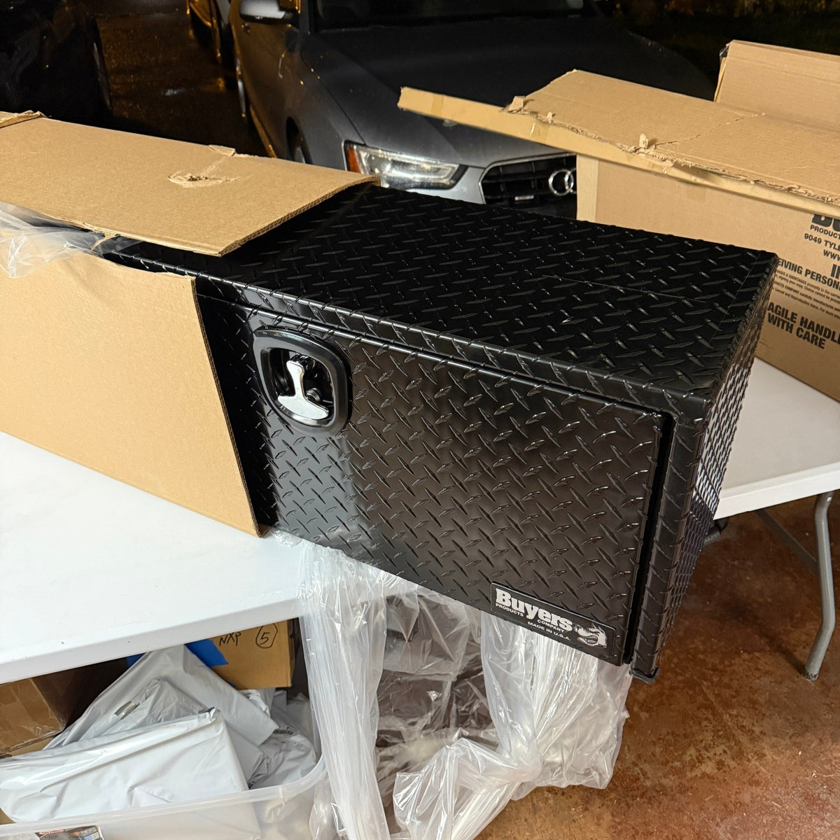 Buyers Products 1721551, 72x13x16" Black Diamond Tread Topsider Truck Box Alum