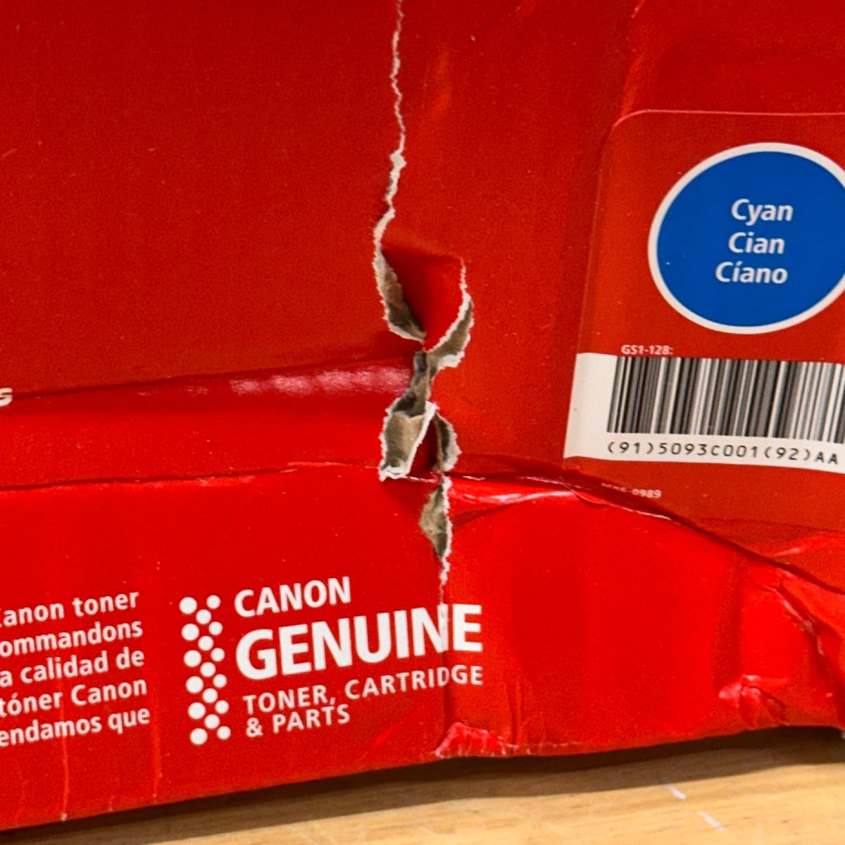 Canon 069 5093C001 Cyan Toner Cartridge LBP674C MF750C Series DAMAGED BOX