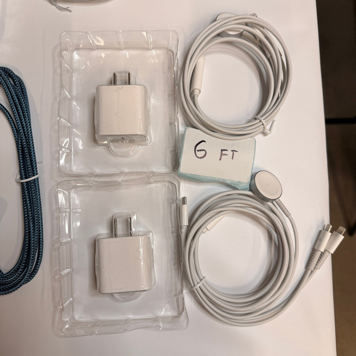 Set of 16 - 9 USB-C/A to Lightning Cables 6ft 10ft, 5 Adapters, 2 Watch Cable