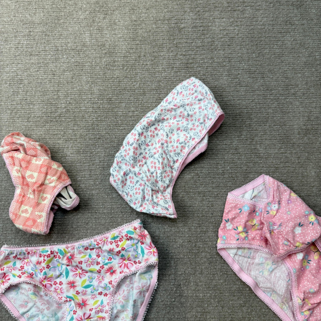 Hbhpov 12pcs Toddler Girls' 3-4T Cotton Panties Baby Soft Assorted Briefs Under