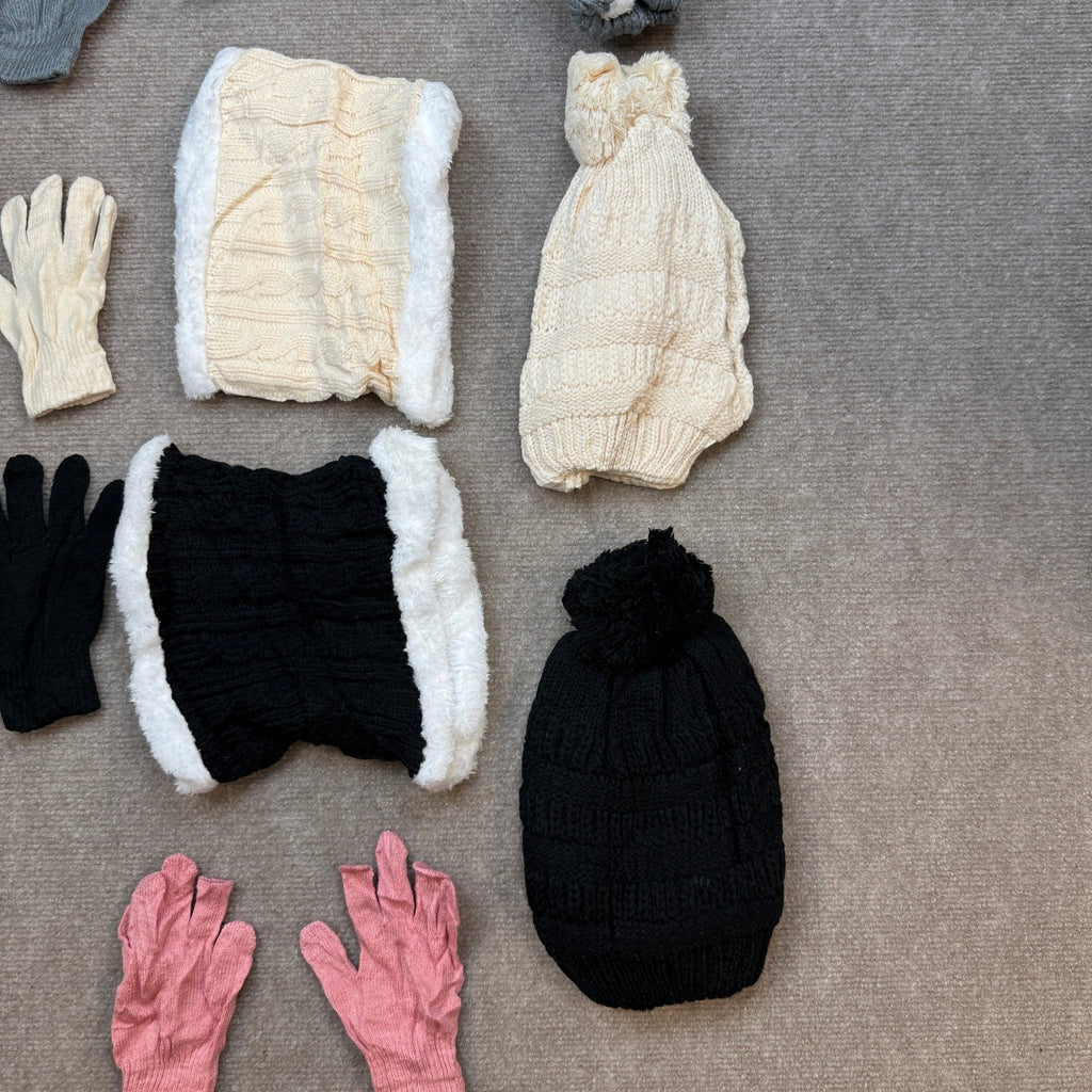MSRP $35 Liitrsh 9 Pcs Kids Winter Beanie Hat Scarf Gloves Set Boys Girls Knit