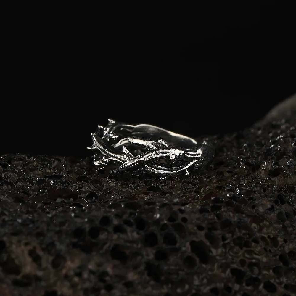 Jesus Crown of Thorns Ring Men's Women's Punk Gothic Stainless Steel Size 9