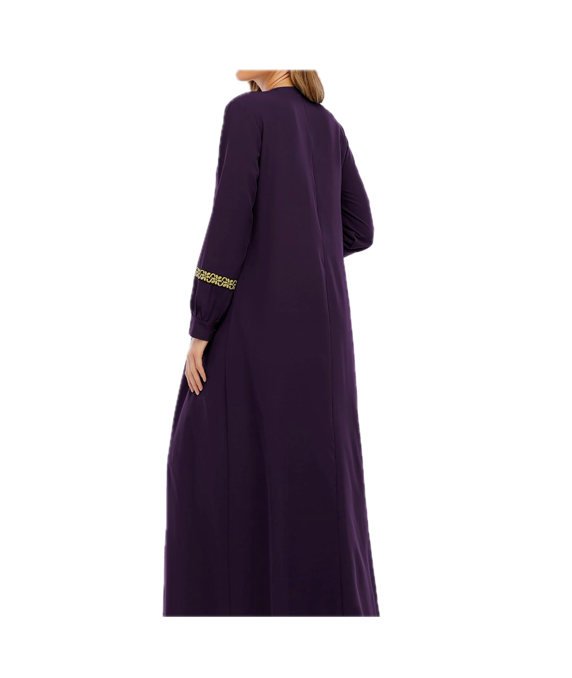 Abetteric Women's Muslim Abaya Dress w/ Hijab Zipper Islamic Robe Pockets Maxi